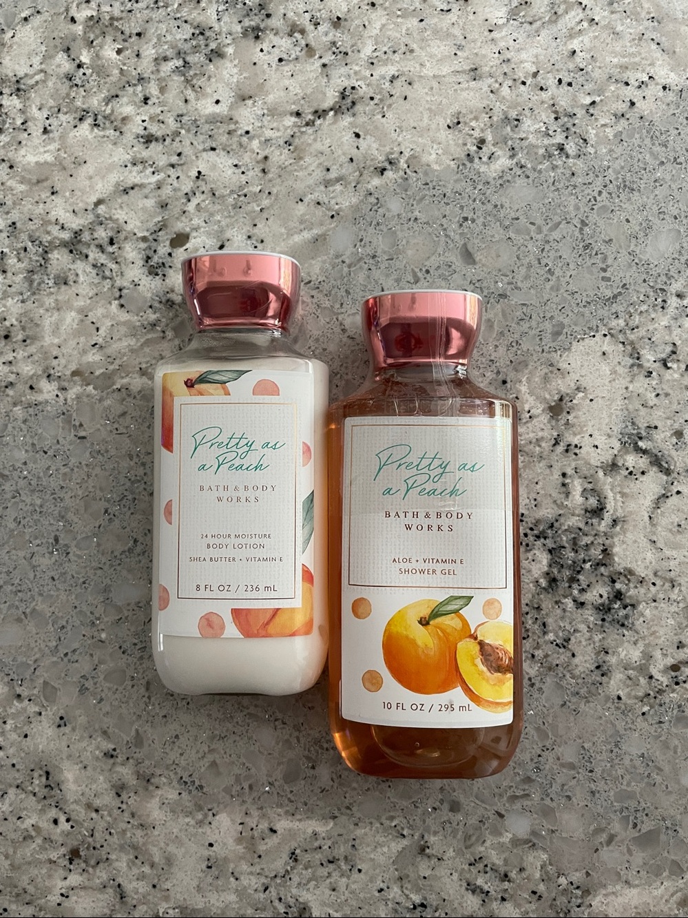 Bath & Body Works Pretty as a Peach Shower Gel & Lotion Set